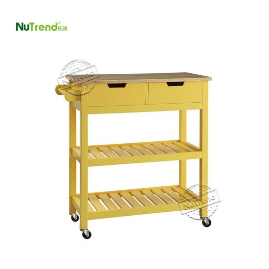 Wood Micorwave Kitchen Cart Island Furniture Supplier China