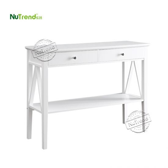 OEM White Modern Wood Front Hall Console Table With Drawer  supplier china		