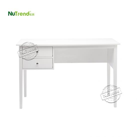 wholesalemodern white computer writing desk with 2 storage drawers Supplier China